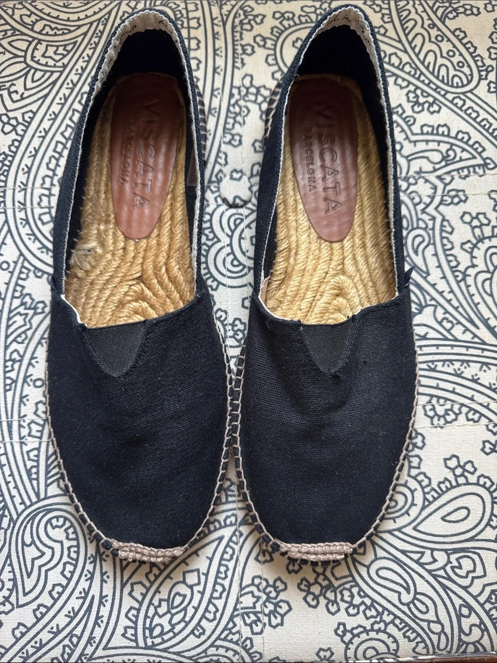 VISCATA Black Women's Canvas Espadrilles 42 EUC